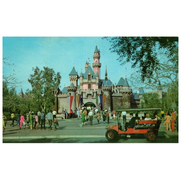 Vtg Postcard Sleeping Beauty's Castle Walt Disney Productions Mainstreet U.S.A.